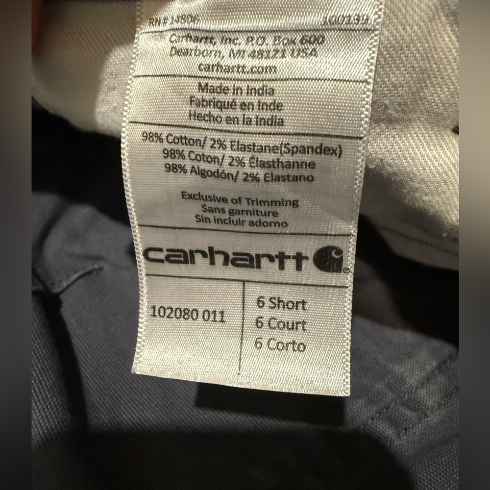 Carhartt Original Fit Gray Utility Work Pants Carpenter Size 6 Short - Picture 3 of 13